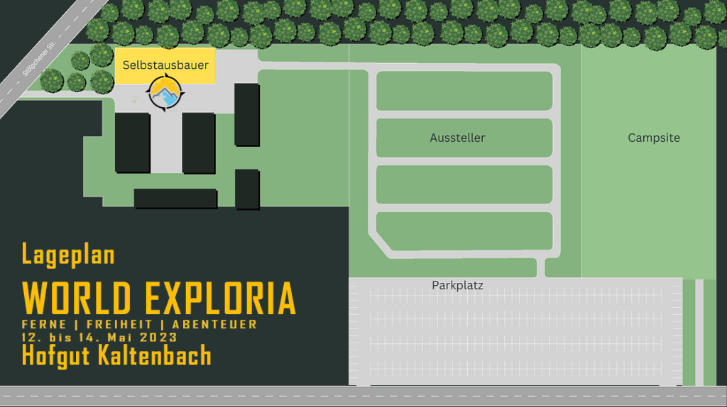 Lageplan World Exploria 2023 - Hofgut Kaltenbach